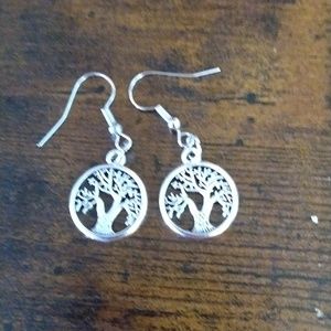 Tree of life Gold handmade earrings